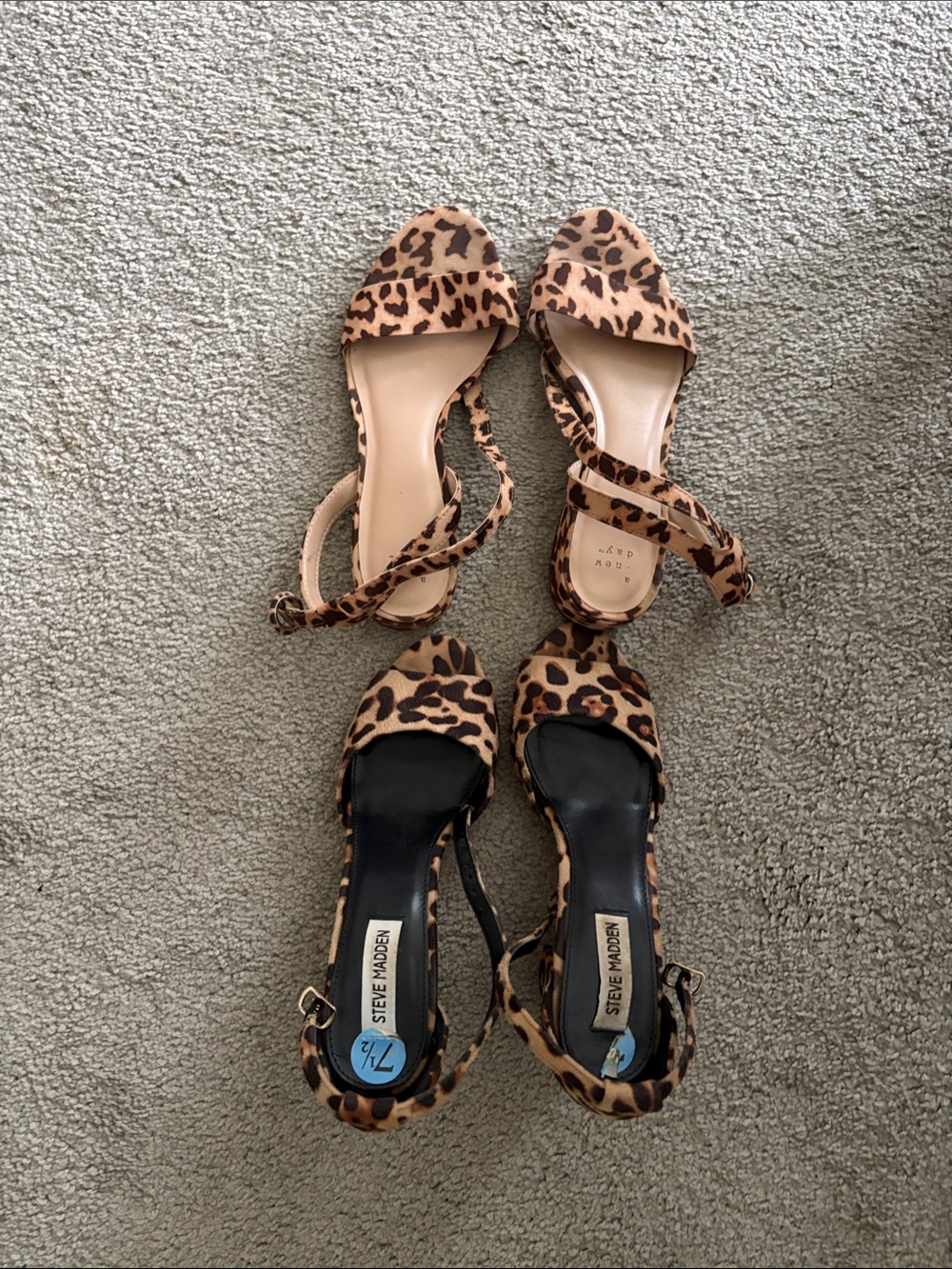 Steve Madden Leopard Print Heels and Target Leopard Sandals